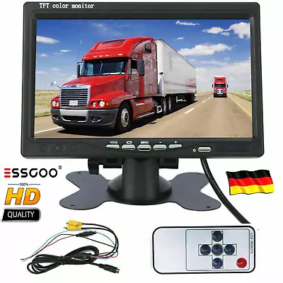 ESSGOO 7  LCD Screen Monitor For Car Parking Reversing Rear View Reverse Camera • $38.95