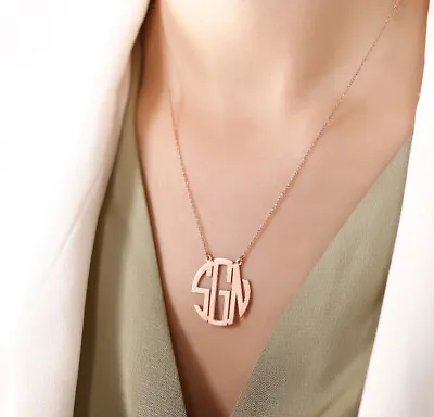 Personalized Monogram Necklace Customizable Initials Necklace For Bridesmaids • $36.90