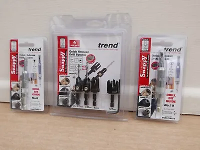 £62.89 • Buy Trend Plug Cutter & Countersink Set Snap/pc/a + Drill Bit Guides Snap/dbg/7 & 9