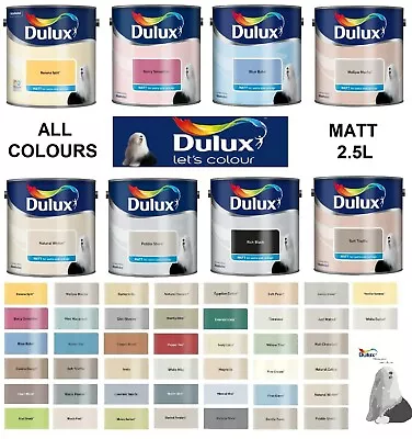 £21.47 • Buy Dulux Smooth Creamy Emulsion Matt Paint ALL COLOURS 2.5L - Walls & Ceiling 