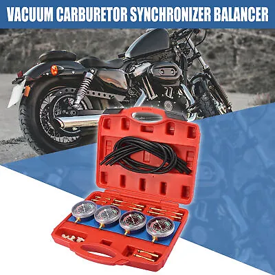 Motorcycle Vacuum Carburetor Synchronizer Balancer Carb Sync Balancing Gauge Set • $54.60