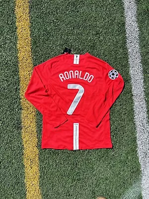 Ronaldo #7 Manchester United 2008 UCL Long Sleeve Home Red Retro Jersey • $70