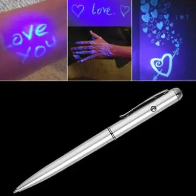 Invisible Ink Magic Pen Built-in UV Light Secret Message For  U.S. • $1.43