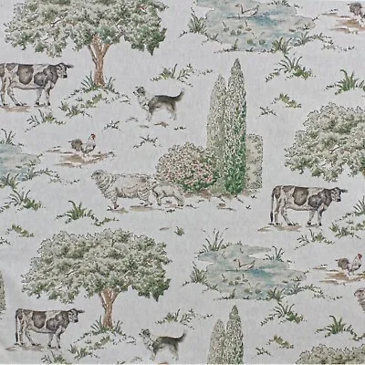 Farmyard Friends Fabric | Cotton | Country | Curtain Blinds Upholstery • £1.79