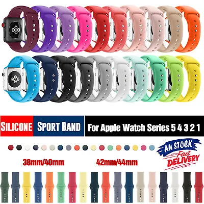 $7.99 • Buy Replacement Silicone Sport Wrist Band For Apple Watch SE 1-6 IWatch 42mm 38mm