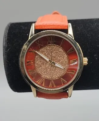 Manhattan By Croton Ladies Quartz Watch CM404250 Orange 39mm 7.5  New Battery • $40