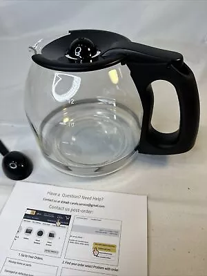 12 Cup Replacement Coffee Carafe Compatible Mr Coffee Maker Black Scoop Too! • $9.51