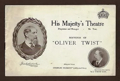 Charles Dickens  OLIVER TWIST  Mr. H. Beerbohm Tree 1905 London Souvenir Program • $250