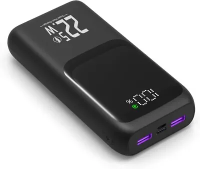 Portable Charger 20000Mah 22.5W PD & QC 3.0 Power Bank Fast Charging 3 Output • £14.49