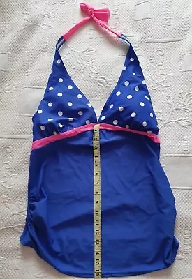 BLOOMING MARVELLOUS  MATERNITY TANKINI TOP Size 14 Blue/pink New • £17