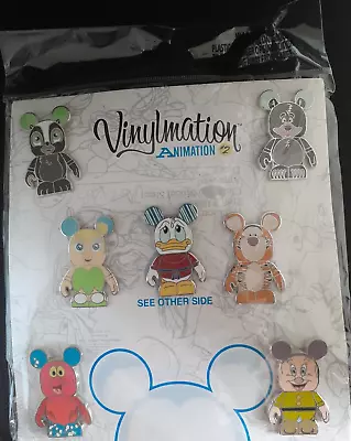 Disney Vinylmation Collector Animation #2 Pin Set W/Donald Duck Noah Chaser~EUC • $50