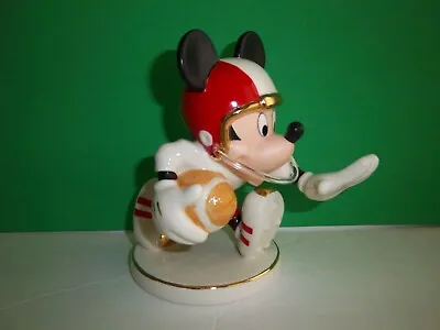 Lenox Disney MICKEY MOUSE Football Figurine VARSITY New In Box With Certificate • $54.59