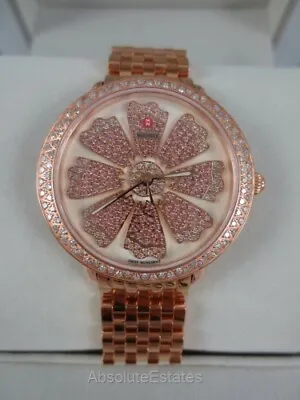 Michele Serein Mid 16 Rose Gold Flower Diamond Watch MWW21B000090 Refurb NIB • $1519.99