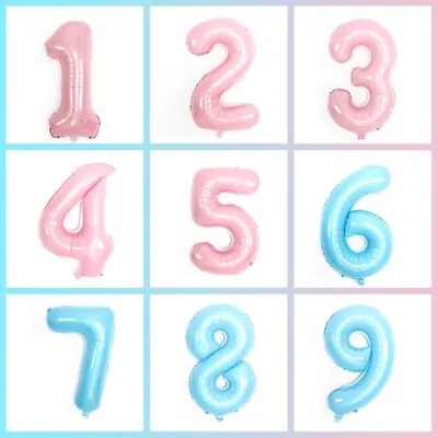 32Inch/81cm Number Foil Balloons Number Ballon Happy Birthday Party (Baby Pink) • $2.99