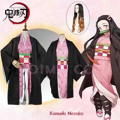 $36.28 • Buy Demon Slayer Kamado Nezuko Cosplay Costume Japanese Anime Carnival Party Adult