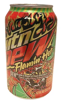 EMPTY MOUNTAIN MTN DEW FLAMIN' HOT HEAT CITRUS 12oz CAN NEW RARE LIMITED EDITION • $2.50
