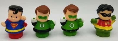 $4 • Buy Lot Of 4 Fisher Price Little People DC Super Heroes Preowned Superman Robin