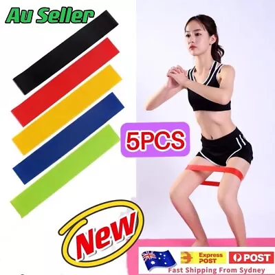 5pcs Resistance Bands Loop Yoga Pilates Resistant Strap Bands Home Gym Fitness  • $9.98