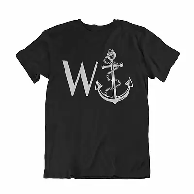 £3.49 • Buy W Anchor Mens Ladies T-Shirt Unisex CLEARANCE Gift Sailor Sale Funny Humour Boat