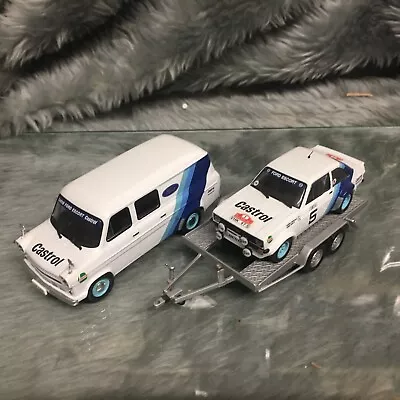 IXO DeAgostini 1:43 - Ford Transit Trailer And Escort Mk2 Monte Carlo Rally 1979 • £110