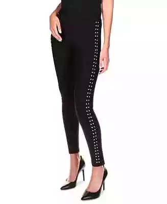 Michael Michael Kors Women's Black Studded Pull On Mid Rise Leggings P/XS B3 • $29.99