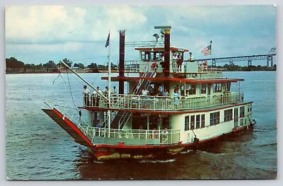 M.V. Mark Twain Sight Seeing Boat Ship New Orleans LA Postcard Scenic River View • $3.75