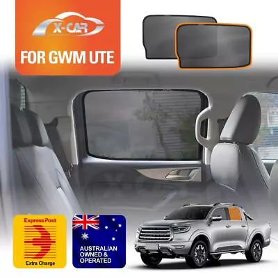 Magnetic Car Rear Port Window Sun Shade Blind Mesh For GWM UTE Cannon 2021-2024 • $49.95