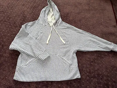 $22 • Buy Country Road Womens Grey Stripe Hoodie Hooded Jumper Size Small Casual Lounge Cr