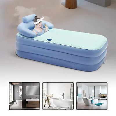 Portable Adult Spa Bathtub Warm Inflatable Bath Tub Shower Bath Folding PVC • $39.01