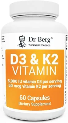 Vitamin D3 K2 W/ MCT Oil - Includes 5000 IU Of Vitamin D3 50 Mcg MK7 Vitamin  • $79.97