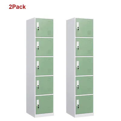 2Pcs 5-Shelf 5-Door Metal Storage Cabinet Locker For Gym Employees School Office • $199.99