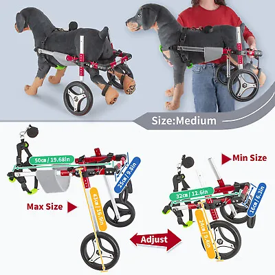 Dog Wheelchair For Back Legs Pet Dog Wheelchair To Make Handicapped Pet Dog Walk • $139.99