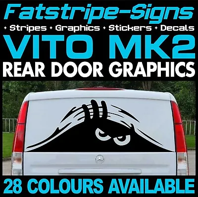To Fit MERCEDES VITO PEEPING PEEKING MONSTER FUNNY CAMPER VAN STICKERS GRAPHICS • $27.36