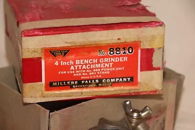 MILLERS FALLS TOOLS ACCESSORIES #8810 NOS Vintage 4  Bench Grinder Attachment • $45