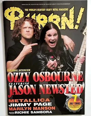 BURRN! MAGAZINE 03 JAPAN METALLICA OZZY OSBOURNE VOIVOD MARILYN MANSON METAL Lp • $15.99