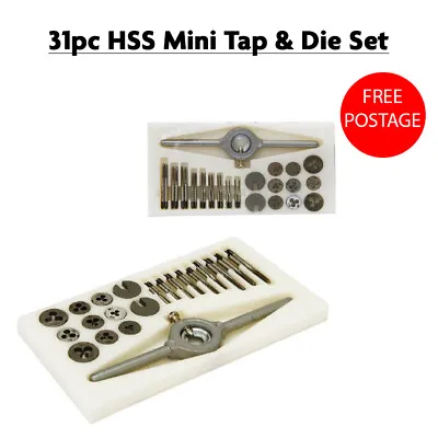 £29.99 • Buy 31pc Mini HSS Tap And Die Set (metric) Model Making / Watchmaker 1mm-2.5mm