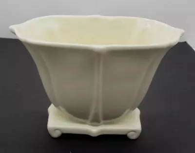 Vintage Cream White Unmarked Art Deco Planter Vase • $17.99