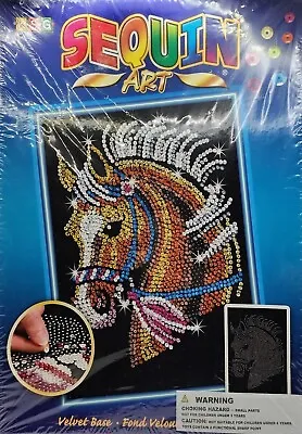 Sequin Art Horse Velvet Base Activity Kit Fun Craft Activity The Blue Range New • $20