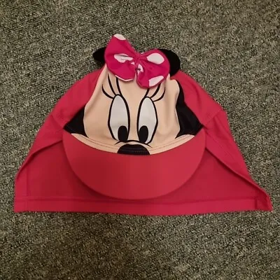 Minnie Mouse Disney Sun Hat Swimming Beach 6-9 Months George Cap Neck Guard • £1.50