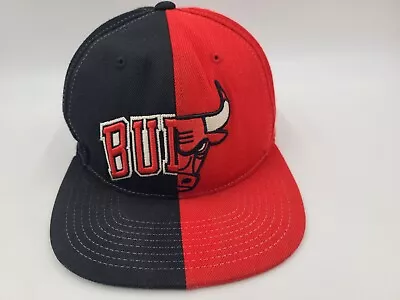 Chicago Bulls Mitchell & Ness Snapback Hat Cap Dad Men NBA Basketball Black Red • $19.99