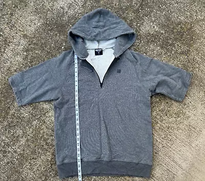 Undefeated  Short Sleeved Hoodie Sz L UNDFTD GREY QUARTER HALF ZIP • $44.99