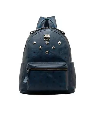 Pre Loved MCM Blue Studded Medium Backpack By  Visetos  -  Backpacks • $2193