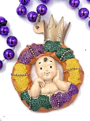 King Cake Baby Crown New Orleans Mardi Gras Bead Necklace Mask • $6.95