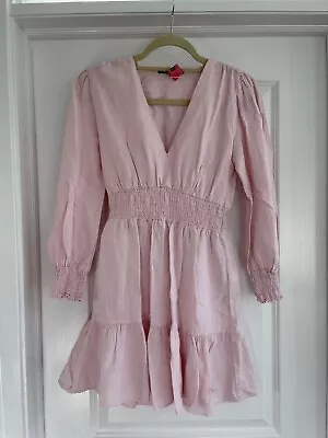 EUC Light Pink ZARA Linen + Cotton Blend Dress Size XS • $18