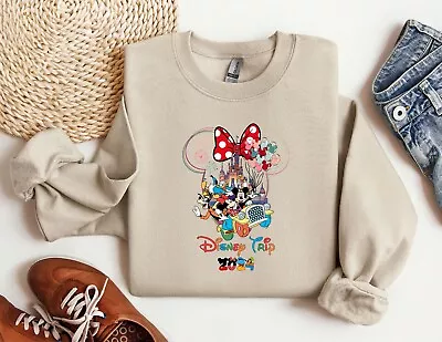 Disney Trip 2024 Sweatshirt Mickey And Friends Hoodie Disneyland Family Vacation • $19.99