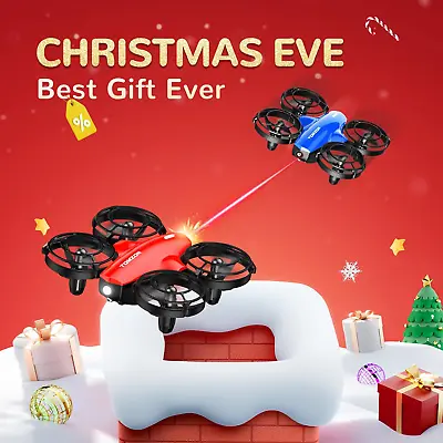  Mini Drone Kids Battle Mode Throw To Go High Speeds Rotation Quadcopter  Red • $47.99
