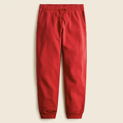 NWT $80 J Crew Moroccan Red Slim Fit French Terry Jogger Sweatpants • $24.99