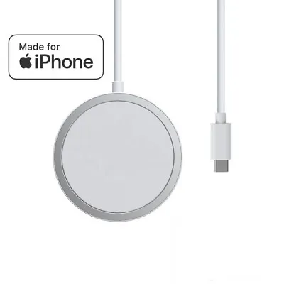 Fast Wireless Charger 15W MagSafe Apple IPhone 15 14 13 12 + USB A To C Adaptor • £2.47