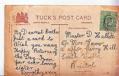 £3.99 • Buy Genealogy Postcard - Family History - Hallett - South Villa - Bristol   GN616