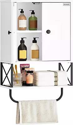 Bathroom Wall Cabinet With 2 Door And Adjustable Shelves Farmhouse Medicine Cab • $102.99